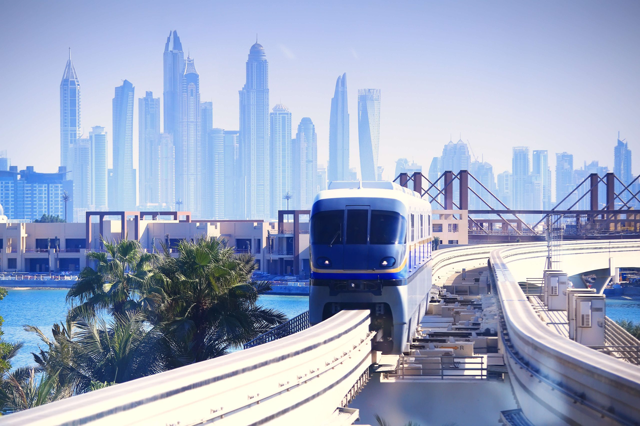 Palm island Monorail - Winter Festival Dubai