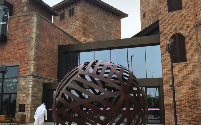 Italian-style architecture of The Outlet Village in Jebel Ali, Dubai